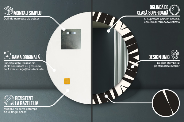 Rund spegel elegant Geometri abstraktion