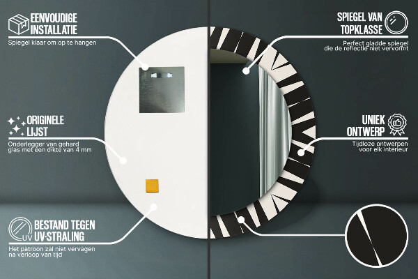 Rund spegel elegant Geometri abstraktion