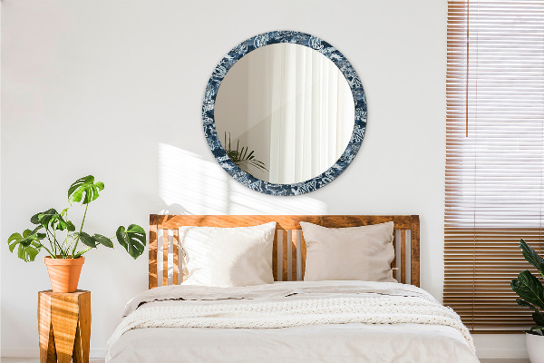 Rund spegel med tryck Collage