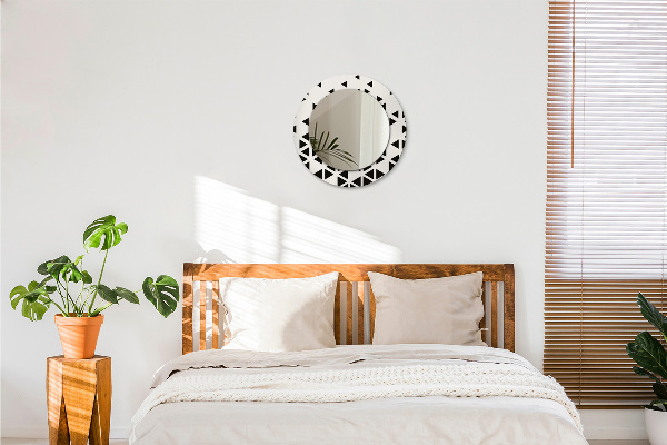 Rund spegel med tryck Abstrakt geometrisk