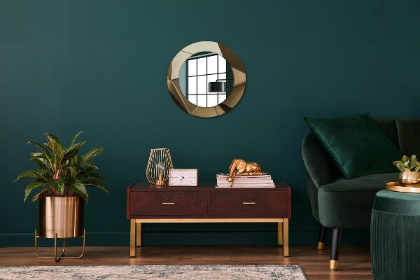 Rund spegel med tryck Modern abstraktion