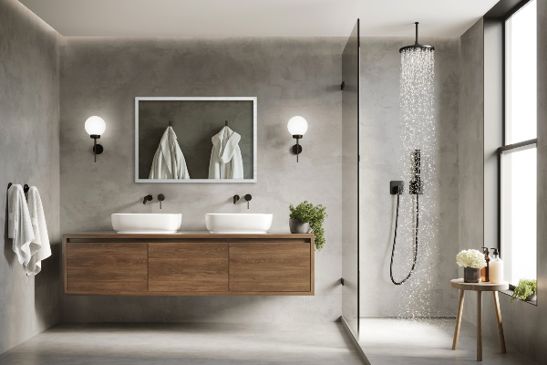 Rektangulär spegel modern i vit ram 100x70 cm