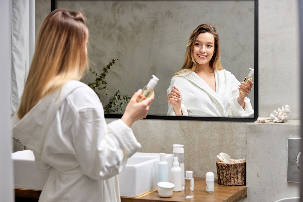 Hall rektangulär spegel spegel i svart ram 80x60 cm