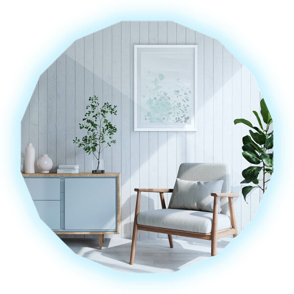 LED polygonal spegel 60x60 cm