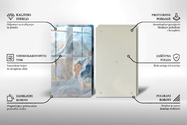 Kokkärlskydd Marmor textur