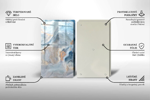 Kokkärlskydd Marmor textur