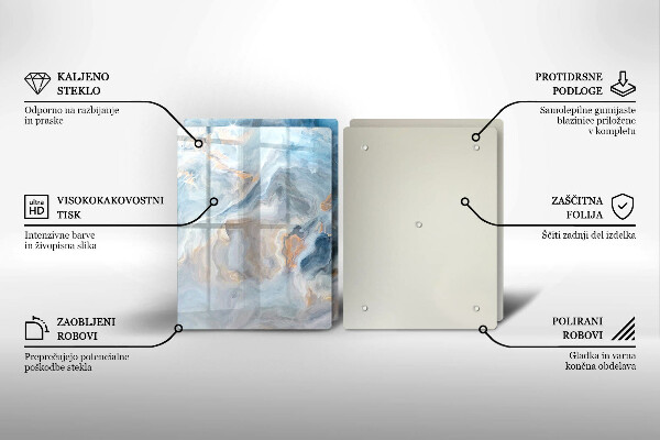 Kokkärlskydd Marmor textur