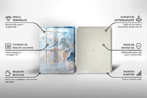 Kokkärlskydd Marmor textur