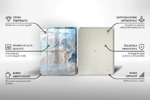 Kokkärlskydd Marmor textur