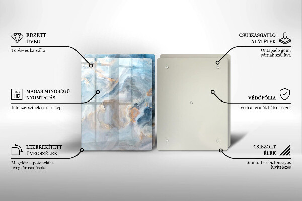 Kokkärlskydd Marmor textur