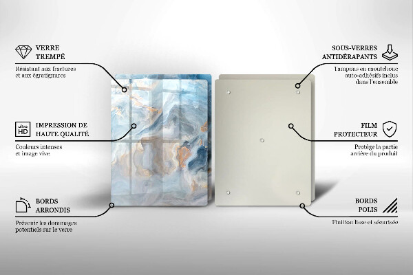 Kokkärlskydd Marmor textur