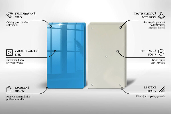 Skyddsplatta för spis Blå färg