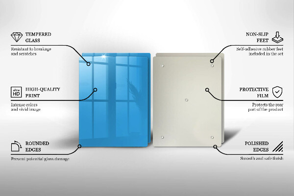 Skyddsplatta för spis Blå färg