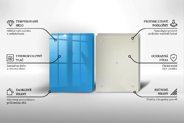 Skyddsplatta för spis Blå färg