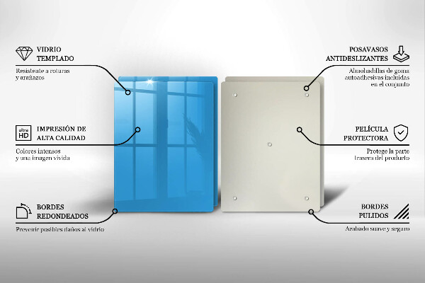 Skyddsplatta för spis Blå färg
