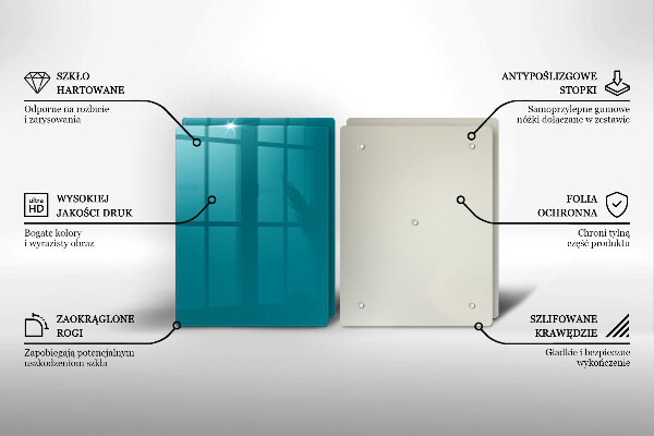 Skyddsplatta för spis Turkos färg