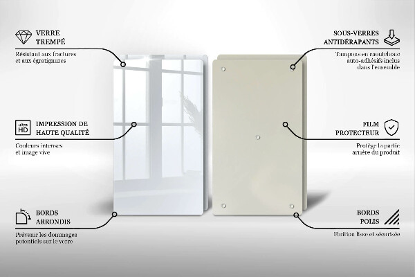 Skyddsplatta för spis Färg vit