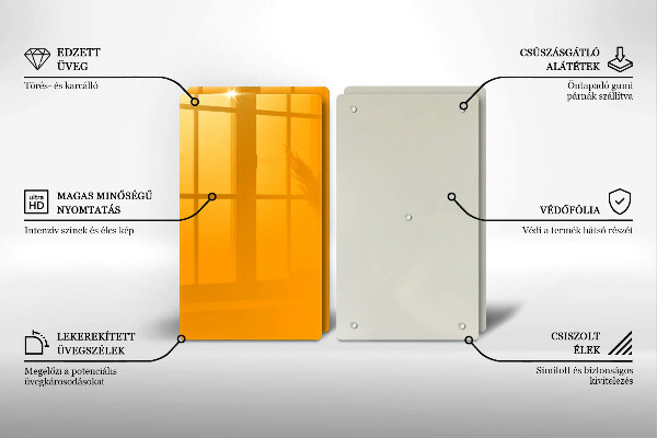 Skyddsplatta för spis Färg mörkgul
