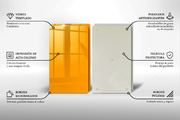 Skyddsplatta för spis Färg mörkgul