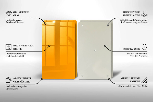 Skyddsplatta för spis Färg mörkgul
