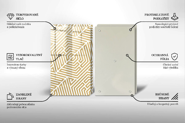 Spisskyddsplatta Geometriska linjer