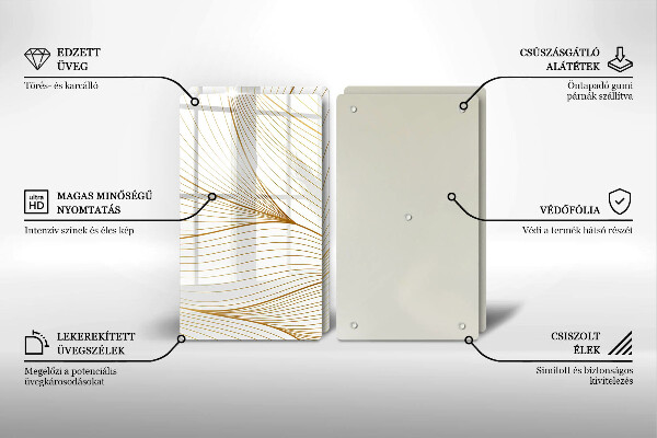 Glashällskydd Modernt linjemönster