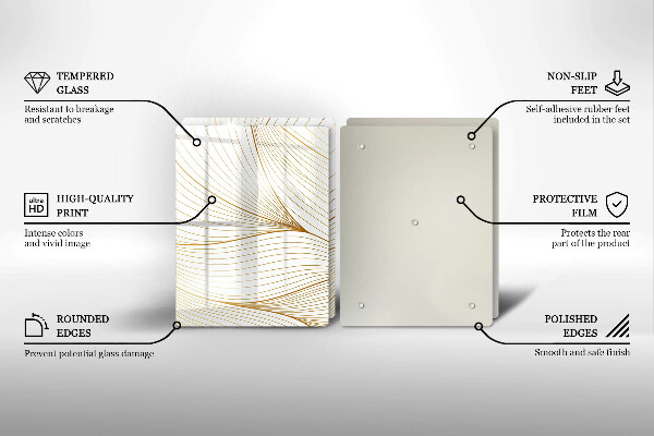 Glashällskydd Modernt linjemönster