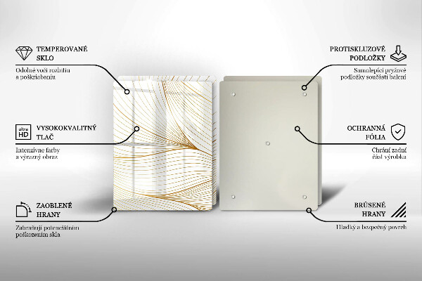 Glashällskydd Modernt linjemönster