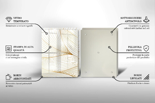 Glashällskydd Modernt linjemönster