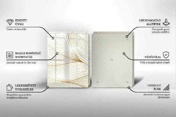 Glashällskydd Modernt linjemönster