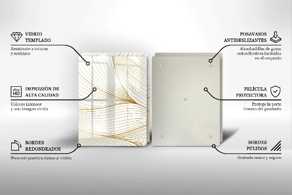 Glashällskydd Modernt linjemönster