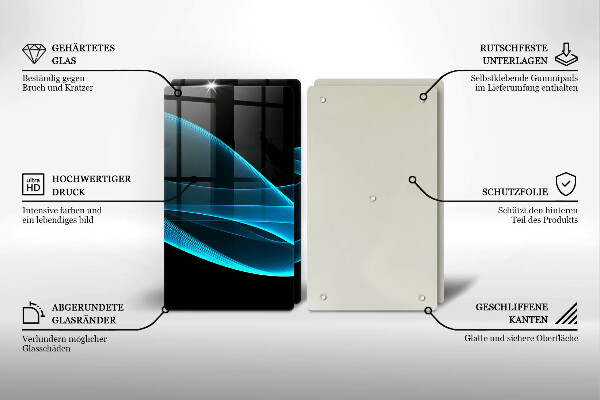 Kokkärlskydd Blå abstraktion