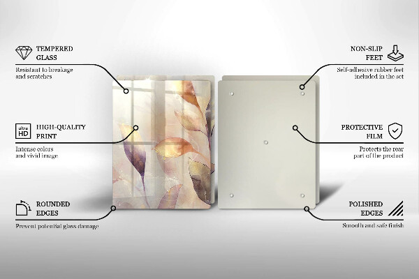 Skydd för induktionsspis Målade boho löv