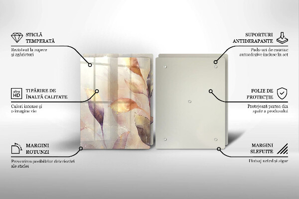 Skydd för induktionsspis Målade boho löv