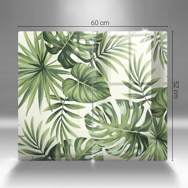 Skydd för induktionsspis Monstera blad illustration