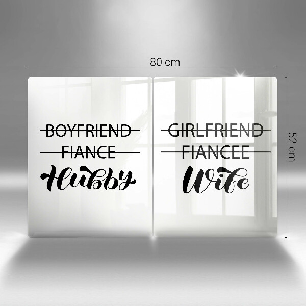 Skydd för induktionsspis Inskrift, mening, mönster