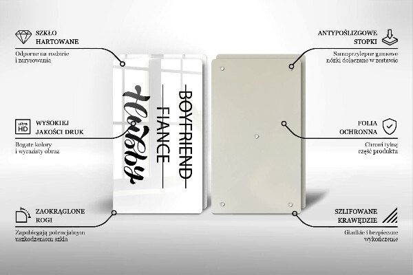 Skydd för induktionsspis Inskrift, mening, mönster