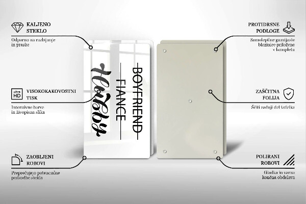 Skydd för induktionsspis Inskrift, mening, mönster