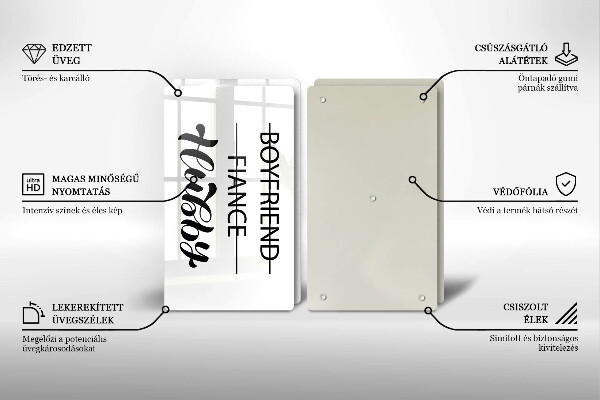 Skydd för induktionsspis Inskrift, mening, mönster