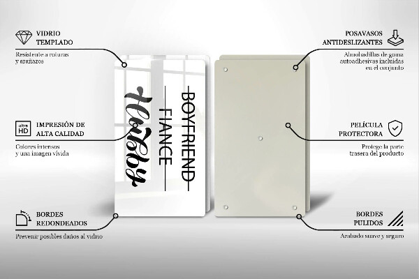 Skydd för induktionsspis Inskrift, mening, mönster