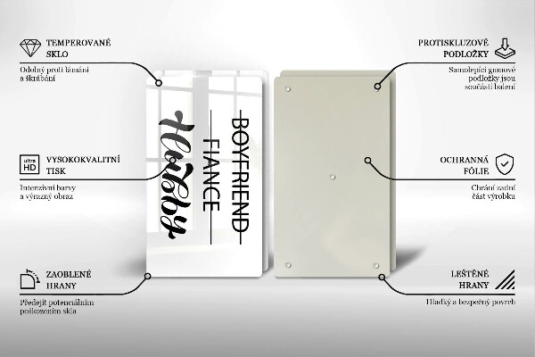 Skydd för induktionsspis Inskrift, mening, mönster