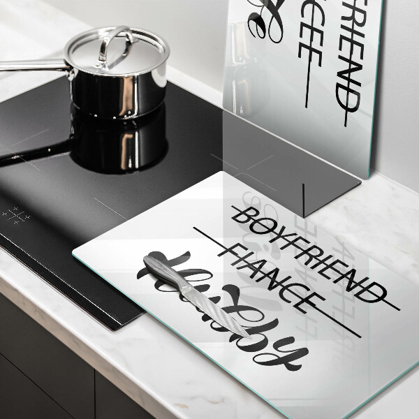 Skydd för induktionsspis Inskrift, mening, mönster