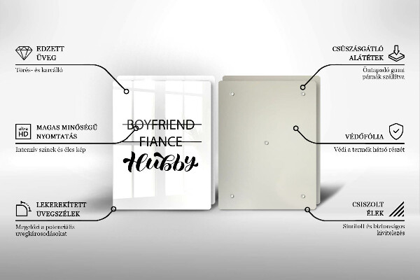 Skydd för induktionsspis Inskrift, mening, mönster