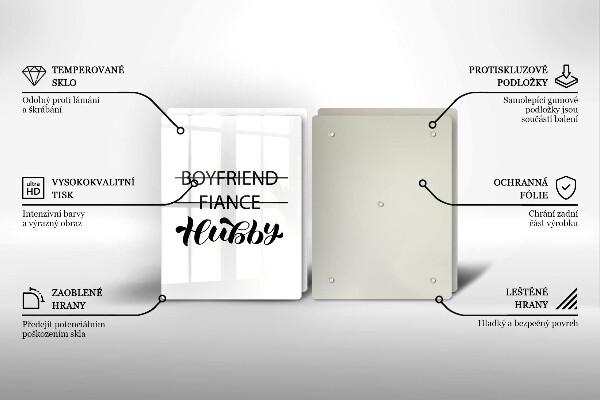 Skydd för induktionsspis Inskrift, mening, mönster