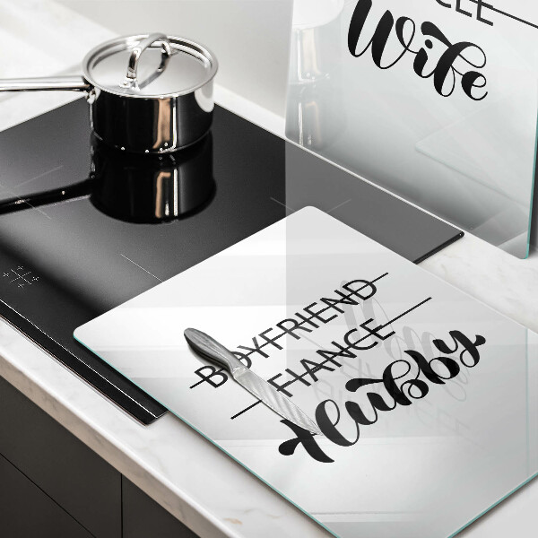 Skydd för induktionsspis Inskrift, mening, mönster