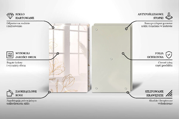 Spisskyddsplatta Blomma konturer