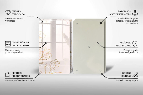 Spisskyddsplatta Blomma konturer