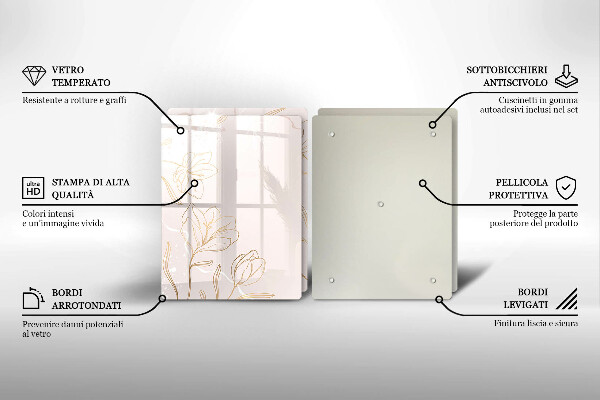 Spisskyddsplatta Blomma konturer