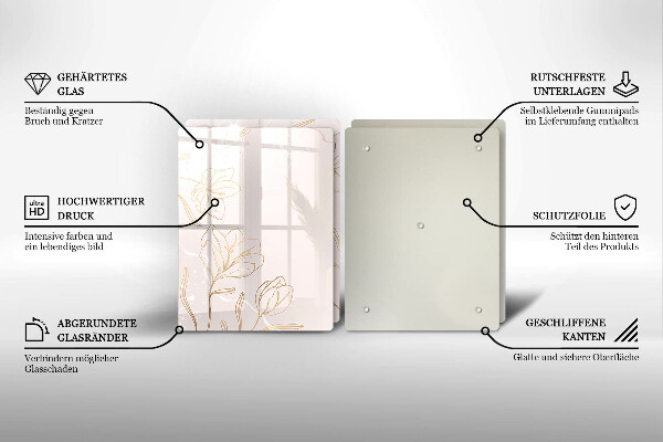 Spisskyddsplatta Blomma konturer