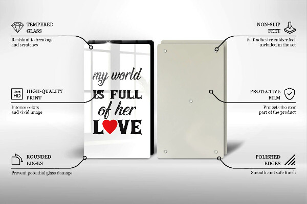 Skydd för spis Inskrift, mening